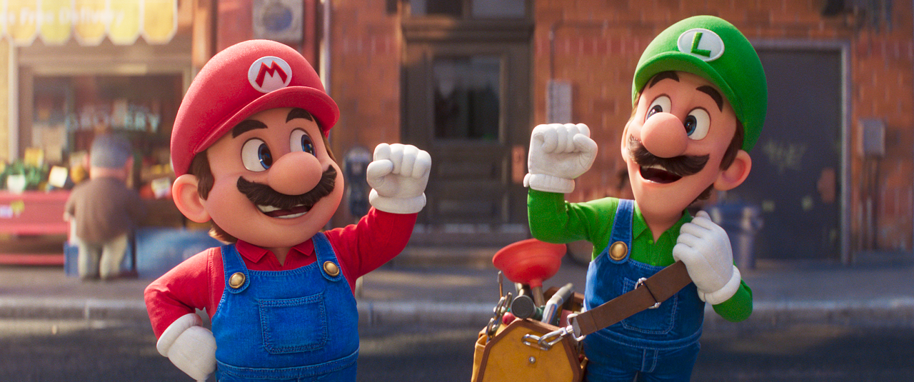 Mario e seu irmão, Luigi, em Super Mario Bros. - O Filme.
